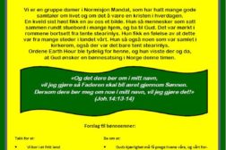 Sammen i bønn for Norge