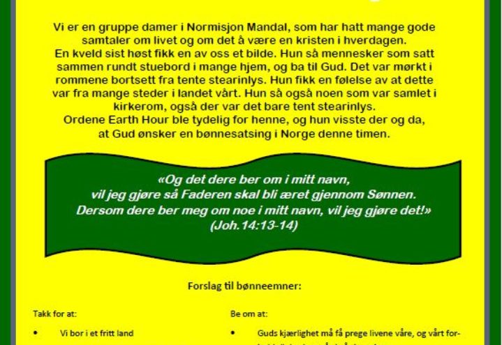 Sammen i bønn for Norge