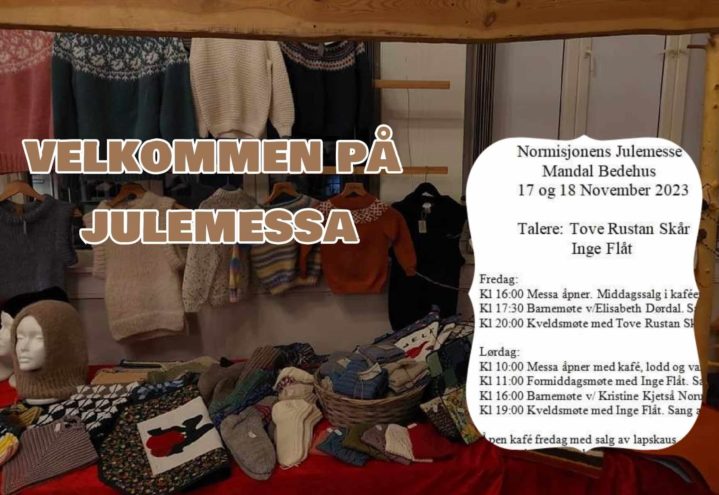 Normisjons Julemesse på Mandal Bedehus