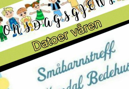 Datoer for onsdagsgjengen og baby -og Småbarnstreff